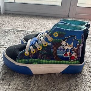 Sonic The Hedgehog Sneakers High Top Sega Ground Up Shoes Size 12